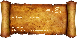Ackert Edina névjegykártya