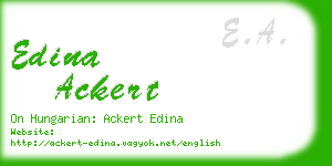 edina ackert business card